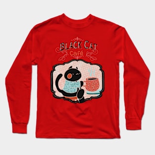 Black Cat Café Long Sleeve T-Shirt